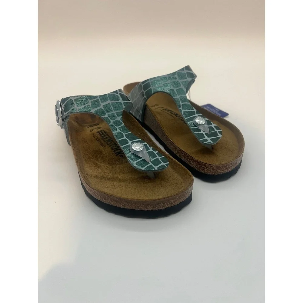 Birkenstock Gizeh Thong Sandals Green 